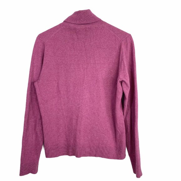 Boden Cora Turtleneck Sweater Pullover Pink Large - Picture 2 of 9